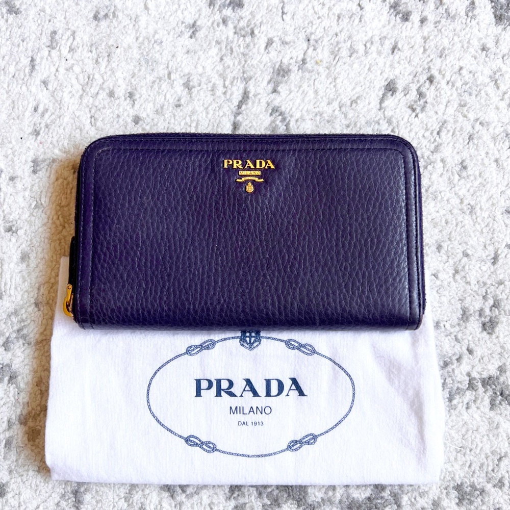 Prada Purple Leather Wallet